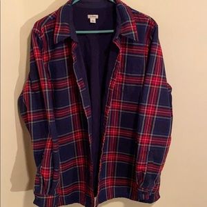 LLBEAN FLEECE LINED FLANNEL SHIRT